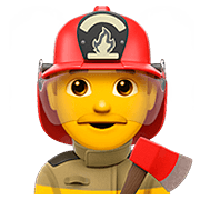 Emoji 👨‍🚒 Pompiere Uomo su Apple iOS 13.2.
