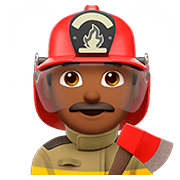 👨🏾‍🚒 Emoji Feuerwehrmann: mitteldunkle Hautfarbe Apple iOS 13.2.