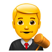 Emoji 👨‍⚖️ Giudice Uomo su Apple iOS 13.2.