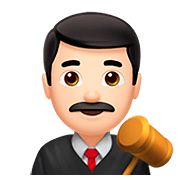 Emoji 👨🏻‍⚖️ Giudice Uomo: Carnagione Chiara su Apple iOS 13.2.