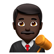 👨🏿‍⚖️ Emoji Juez: Tono De Piel Oscuro en Apple iOS 13.2.