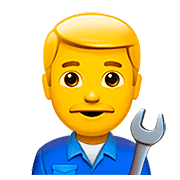 Emoji 👨‍🔧 Meccanico Uomo su Apple iOS 13.2.
