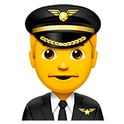 Emoji 👨‍✈️ Pilota Uomo su Apple iOS 13.2.