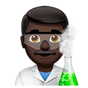 👨🏿‍🔬 Emoji Científico: Tono De Piel Oscuro en Apple iOS 13.2.