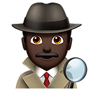 🕵🏿‍♂️ Emoji Detetive Homem: Pele Escura na Apple iOS 13.2.
