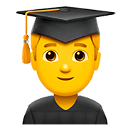 👨‍🎓 Emoji Estudiante Hombre en Apple iOS 13.2.