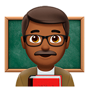 Emoji 👨🏾‍🏫 Professore: Carnagione Abbastanza Scura su Apple iOS 13.2.