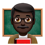 Émoji 👨🏿‍🏫 Enseignant : Peau Foncée sur Apple iOS 13.2.
