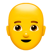 Emoji 👨‍🦲 Uomo: Calvo su Apple iOS 13.2.