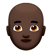 👨🏿‍🦲 Emoji Homem: Pele Escura E Careca na Apple iOS 13.2.
