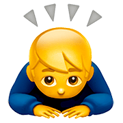 🙇‍♂️ Emoji Hombre Haciendo Una Reverencia en Apple iOS 13.2.