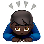 🙇🏿‍♂️ Emoji sich verbeugender Mann: dunkle Hautfarbe Apple iOS 13.2.