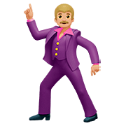 🕺🏼 Emoji Hombre Bailando: Tono De Piel Claro Medio en Apple iOS 13.2.