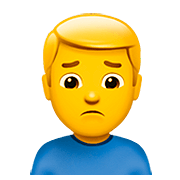 🙍‍♂️ Emoji missmutiger Mann Apple iOS 13.2.