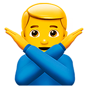 🙅‍♂️ Emoji Hombre Haciendo El Gesto De «no» en Apple iOS 13.2.