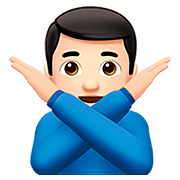 🙅🏻‍♂️ Emoji Mann mit überkreuzten Armen: helle Hautfarbe Apple iOS 13.2.