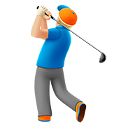 🏌🏼‍♂️ Emoji Hombre Jugando Al Golf: Tono De Piel Claro Medio en Apple iOS 13.2.