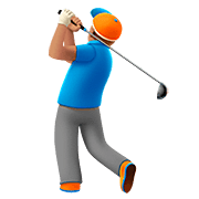 🏌🏽‍♂️ Emoji Golfer: mittlere Hautfarbe Apple iOS 13.2.