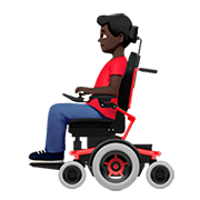 👨🏿‍🦼 Emoji Mann in elektrischem Rollstuhl: dunkle Hautfarbe Apple iOS 13.2.