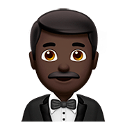🤵🏿 Emoji Pessoa De Smoking: Pele Escura na Apple iOS 13.2.