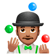 Emoji 🤹🏽‍♂️ Giocoliere Uomo: Carnagione Olivastra su Apple iOS 13.2.