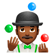Emoji 🤹🏾‍♂️ Giocoliere Uomo: Carnagione Abbastanza Scura su Apple iOS 13.2.