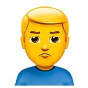 🙎‍♂️ Emoji Homem Fazendo Bico na Apple iOS 13.2.