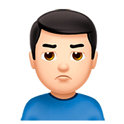 Emoji 🙎🏻‍♂️ Uomo Imbronciato: Carnagione Chiara su Apple iOS 13.2.