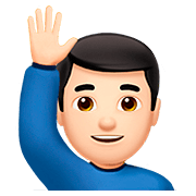 Emoji 🙋🏻‍♂️ Uomo Con Mano Alzata: Carnagione Chiara su Apple iOS 13.2.