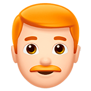 Emoji 👨🏻‍🦰 Uomo: Carnagione Chiara E Capelli Rossi su Apple iOS 13.2.