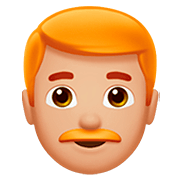 Emoji 👨🏼‍🦰 Uomo: Carnagione Abbastanza Chiara E Capelli Rossi su Apple iOS 13.2.