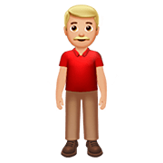 Emoji 🧍🏼‍♂️ Uomo In Piedi: Carnagione Abbastanza Chiara su Apple iOS 13.2.