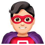 🦸🏻‍♂️ Emoji Homem Super-herói: Pele Clara na Apple iOS 13.2.