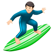 🏄🏻‍♂️ Emoji Hombre Haciendo Surf: Tono De Piel Claro en Apple iOS 13.2.