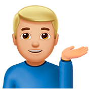 Emoji 💁🏼‍♂️ Uomo Con Suggerimento: Carnagione Abbastanza Chiara su Apple iOS 13.2.