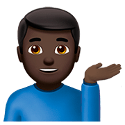 💁🏿‍♂️ Emoji Empleado De Mostrador De Información: Tono De Piel Oscuro en Apple iOS 13.2.