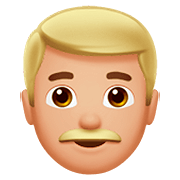 Emoji 👨🏼 Uomo: Carnagione Abbastanza Chiara su Apple iOS 13.2.