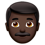 👨🏿 Emoji Mann: dunkle Hautfarbe Apple iOS 13.2.