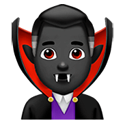 Emoji 🧛🏿‍♂️ Vampiro Uomo: Carnagione Scura su Apple iOS 13.2.