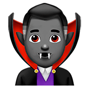 🧛🏾‍♂️ Emoji Vampiro Hombre: Tono De Piel Oscuro Medio en Apple iOS 13.2.