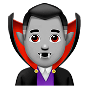 Emoji 🧛🏼‍♂️ Vampiro Uomo: Carnagione Abbastanza Chiara su Apple iOS 13.2.