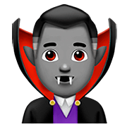 🧛🏽‍♂️ Emoji Vampiro Hombre: Tono De Piel Medio en Apple iOS 13.2.