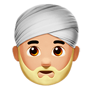 👳🏼‍♂️ Emoji Hombre Con Turbante: Tono De Piel Claro Medio en Apple iOS 13.2.
