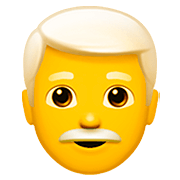 Emoji 👨‍🦳 Uomo: Capelli Bianchi su Apple iOS 13.2.
