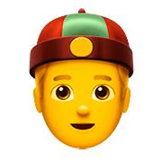 Emoji 👲 Uomo Con Zucchetto Cinese su Apple iOS 13.2.
