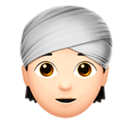 👳🏻 Emoji Persona Con Turbante: Tono De Piel Claro en Apple iOS 13.2.
