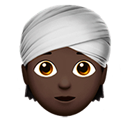👳🏿 Emoji Person mit Turban: dunkle Hautfarbe Apple iOS 13.2.