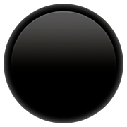 Émoji ⚫ Disque Noir sur Apple iOS 13.2.