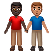 Émoji 👨🏿‍🤝‍👨🏽 Deux Hommes Se Tenant La Main : Peau Foncée Et Peau Légèrement Mate sur Apple iOS 13.2.