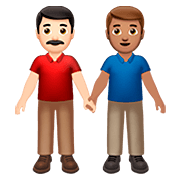 👨🏻‍🤝‍👨🏽 Emoji Hombres De La Mano: Tono De Piel Claro, Tono De Piel Medio en Apple iOS 13.2.